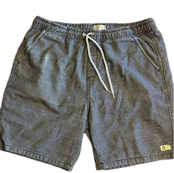 LIRA XL medium weight  cotton/poly blend medium indigo with white pinstripe - Picture 1 of 8